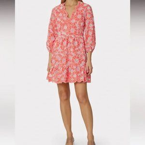 NYT : Milly :  Brielle Tournesol Eyelet Dress, Coral : Size 6